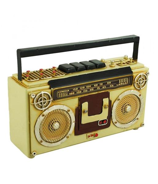 Imagem de Rádio Antigo Cofre Porta Moeda 18x8.5x26cm Estilo Retrô - Vintage