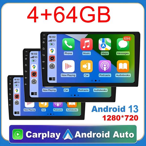 Imagem de Rádio Auto Android 13 Universal 7/9/10 Polegadas - 64GB, 2 DIN, GPS, BT