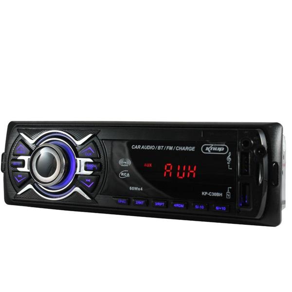 Imagem de Rádio Automotivo Bluetooth 60w X4 Usb Sd Aux Quick Charger Kp-C30BH - Knup