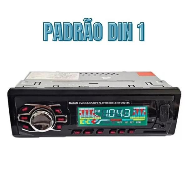 Imagem de Rádio Automotivo Bluetooth Fm Mp3 Mp4 Player Usb Cartão Sd