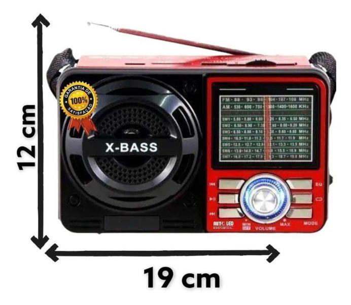 Imagem de Rádio Bass Retro Vintage Usb Mp3 Bluetooth - Altomex