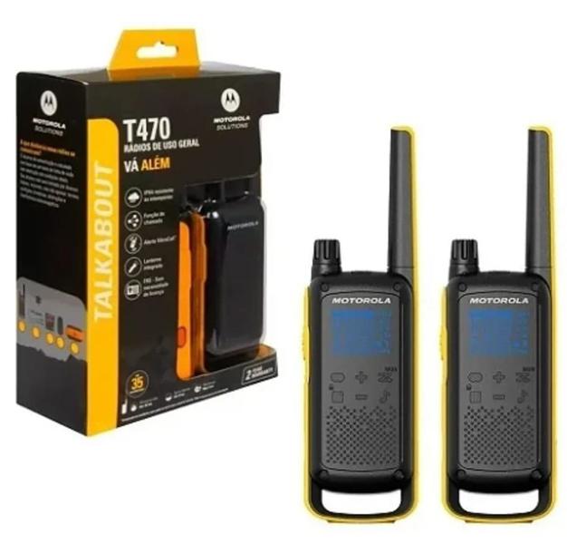 Imagem de Rádio Comunicador Amarelo e preto Talkabout 35km T470BR MOTOROLA - Motorola Solutions