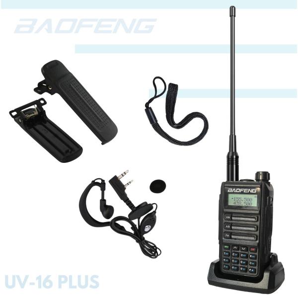 Imagem de Rádio Comunicador Baofeng UV-16 PLUS 10W Dual Band Profissional