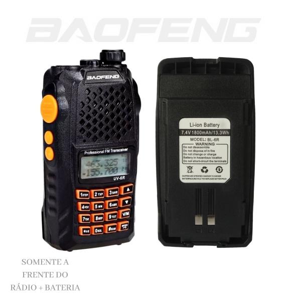 Imagem de Radio comunicador Baofeng UV-6R Para reposição C/ Bateria