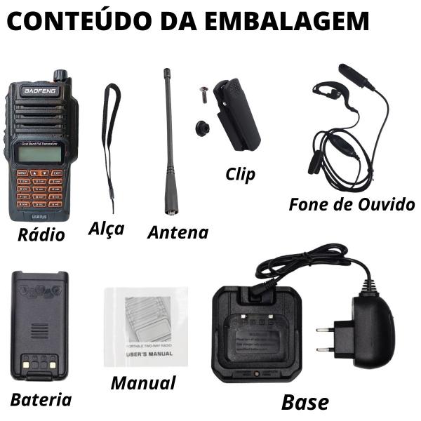 Imagem de Rádio Comunicador Baofeng UV-9R PLUS Prova de Água Profissional