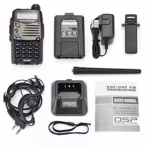 Imagem de Radio Comunicador Dual Band Baofeng Uv5R Uhf Com Fone Fm