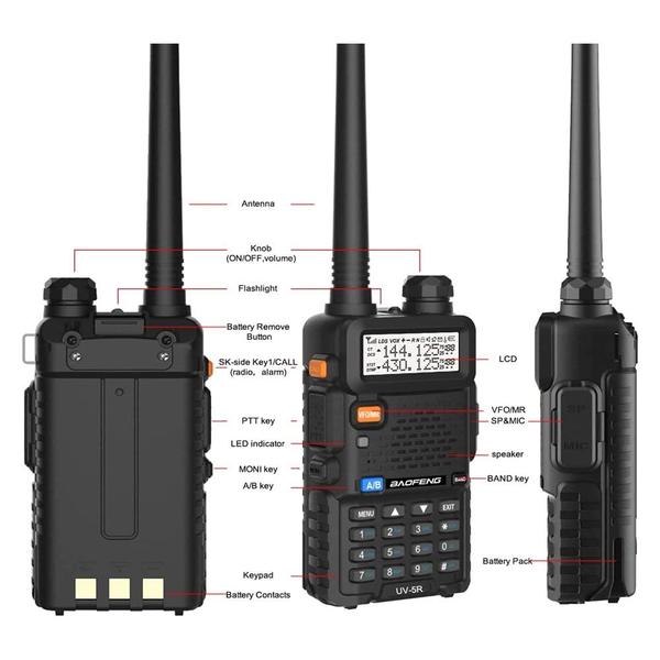 Imagem de Rádio Comunicador Dual Band Uv-5r BAOFENG