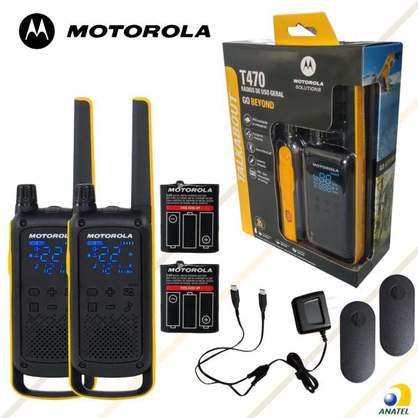 Imagem de Rádio Comunicador Motorola T470BR Walkie Talkie Resistente IPX4