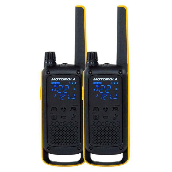 Imagem de Rádio Comunicador Motorola Talkabout  T470BR, 26 canais, 35KM, Lanterna, IPX4, Preto/Amarelo - 71670