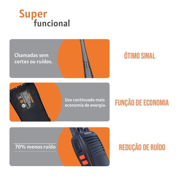 Imagem de Radio Comunicador Para Segurança Supermercado Construção Civil Walk Talk Profissional 777s HT