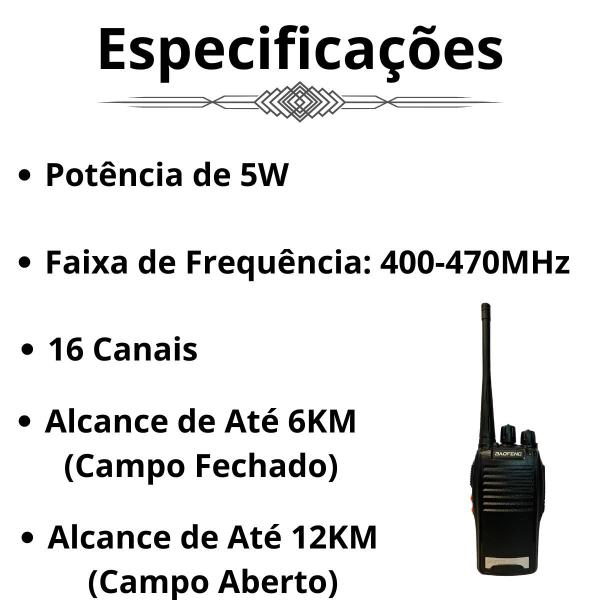 Imagem de Rádio Comunicador Walk Talk Profissional Ht Uhf Vhf 2 Unid.