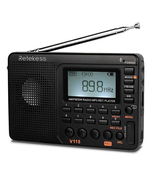 Imagem de Rádio De Bolso Retekess V115 Am Fm Sw Usb De Ondas Curtas