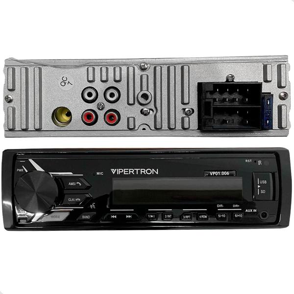 Imagem de Radio de Carro Som MP3 Bluetooth Comando por Voz USB SD Controle App 4 Ohms Universal