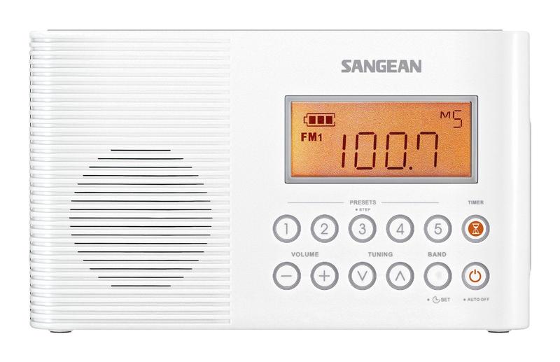 Imagem de Rádio de chuveiro Sangean H201 AM/FM à prova d'água com alerta meteorológico