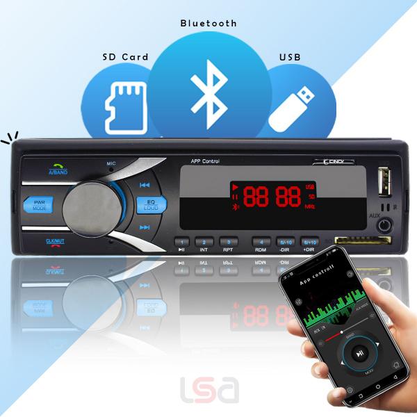 Imagem de Rádio de Som Automotivo Player Bluetooth Controle por App - Cinoy