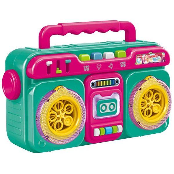 Radio Eletrico Infantil Solta Bolhas Sabao Bubble Radio Verde - Importado Imagem de Radio Eletrico Infantil Solta Bolhas Sabao Bubble Radio Verde