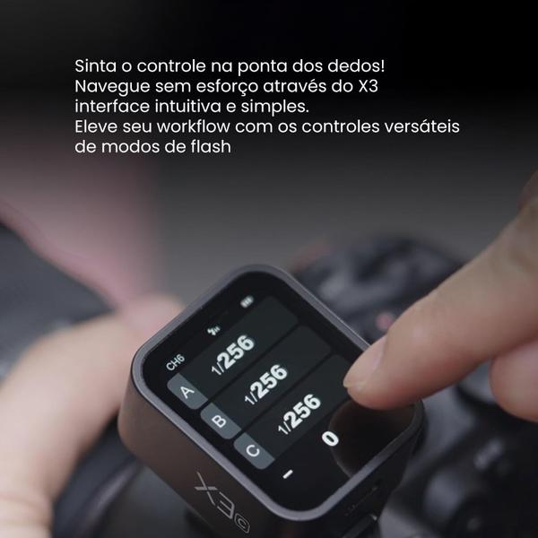 Imagem de Radio Flash Ttl Sem Fio Touchscreen Godox Nano X3 - Canon