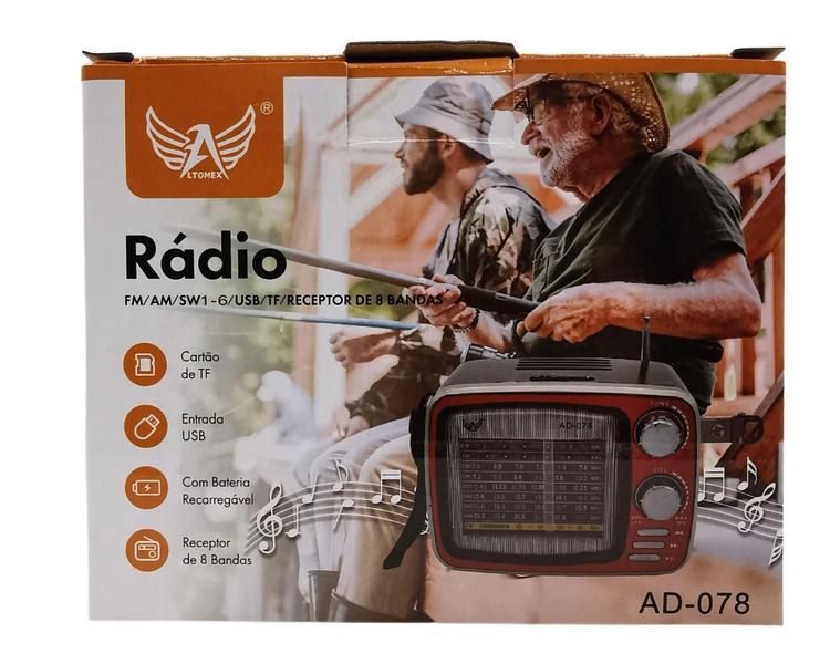 Imagem de Radio fm/am recarregavel AD-078 ATOMEX