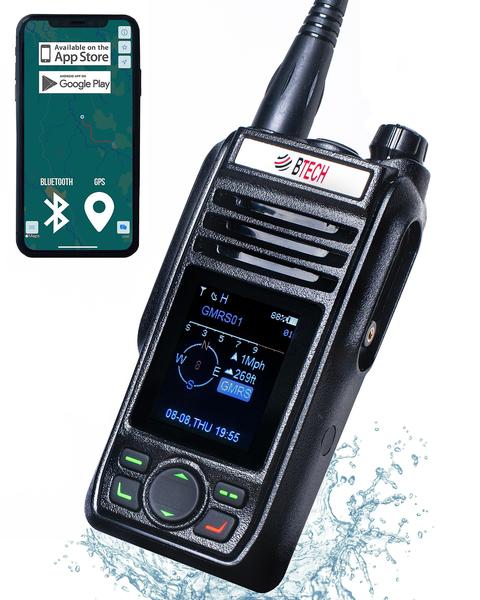 Imagem de Rádio GMRS BTECH GMRS-PRO - IP67 à Prova D'Água com GPS e Bluetooth