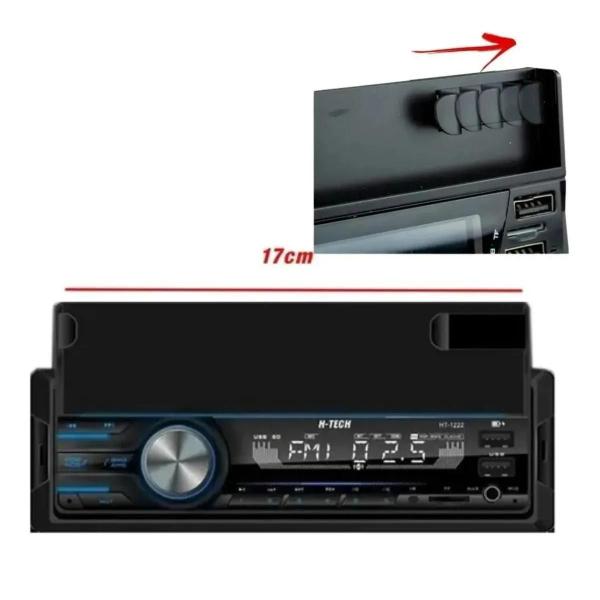 Imagem de Radio H-Tech 1223 Bluetooth Mp3 Suporte Celular Usb 4X60 Rms