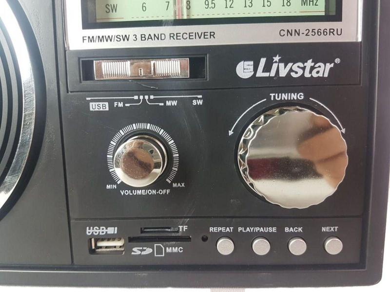 Imagem de Radio Livstar Recarregavel Retro 2566ru Am/fm Pen Drive Novo