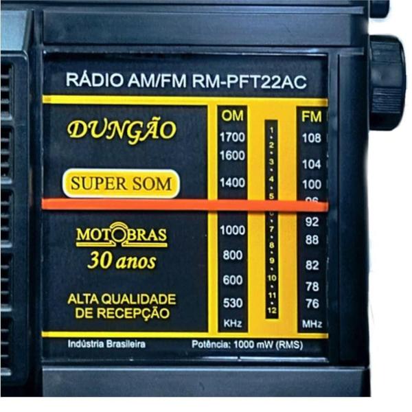Rádio Motobrás RM-PFT22AC 2 Faixas AM FM - Rádio Portátil