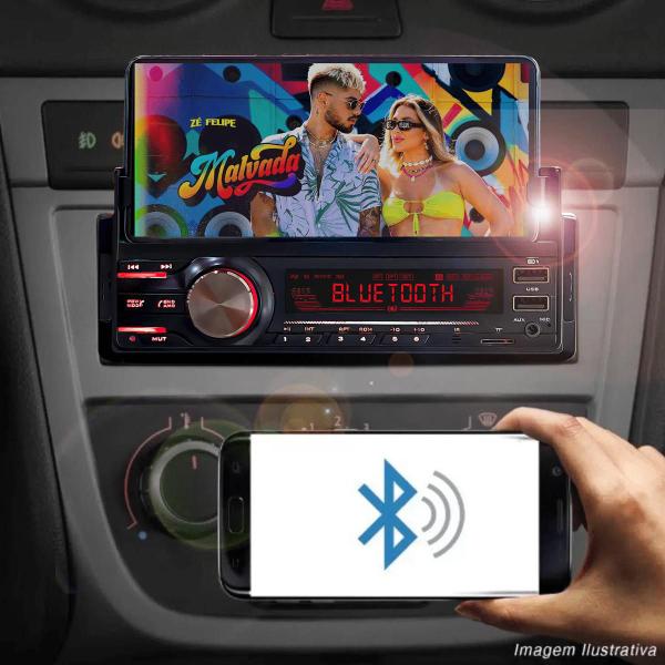 Imagem de Radio Mp3 Com Suporte Celular Bluetooth 2 Usb Taytech 4x45w