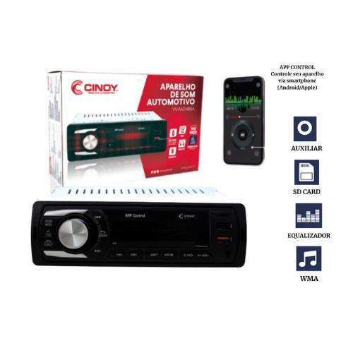 Imagem de Rádio mp3 som automotiv bluetooth comando de voz 4x45w cinoy