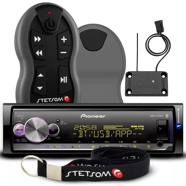 Imagem de Radio Pioneer Som Bluetooth Usb Sem Toca Cd Mvh-x3000br Com Controle Longa Distancia Stetsom 500m