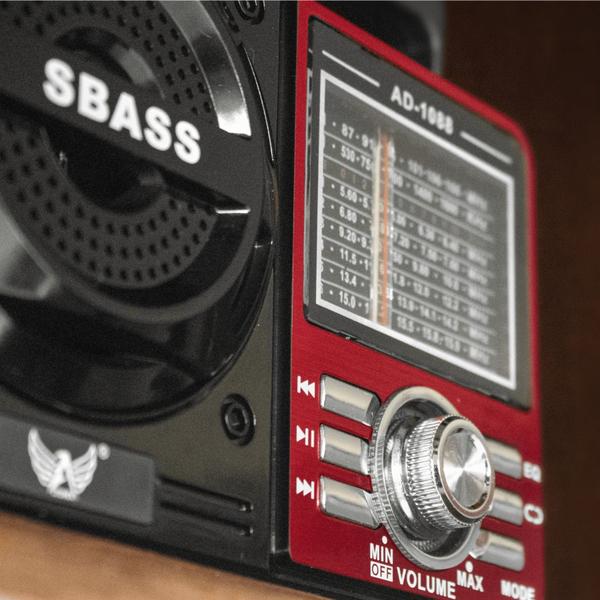 Rádio Portátil Am Fm A Pilha E Energia Usb Bluetooth - Rádio