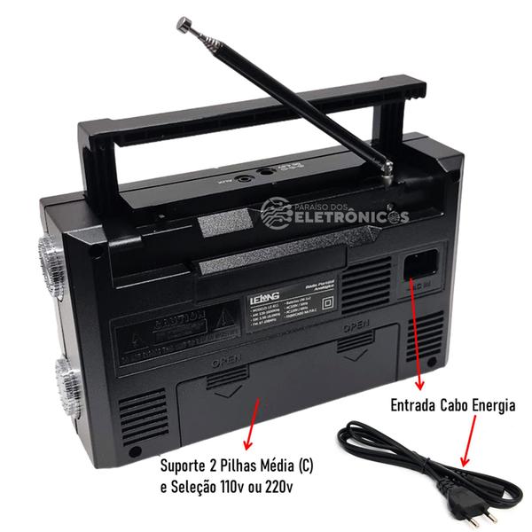 Imagem de Rádio Portátil Analógico Com Três Faixas AM, FM e SW Para Presentear LE611