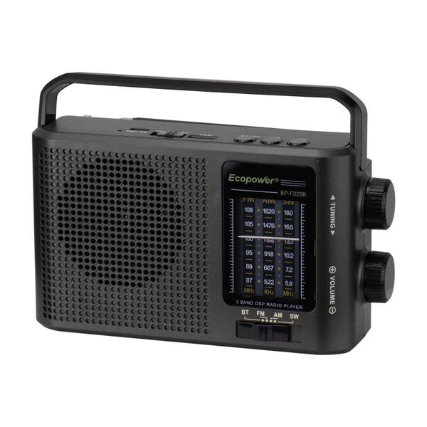 Imagem de Radio Portatil Ecopower EP-F225B - AM/FM/SW - USB - Bluetooth - Preto