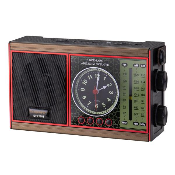 Imagem de Radio Portatil Ecopower EP-F228B - AM/FM/SW - USB/SD - Bluetooth - Vermelho