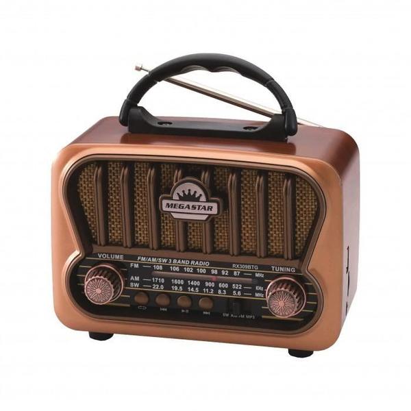 Imagem de Radio Portátil Megastar Rx309Btg Bluetooth - Dourado/Marrom