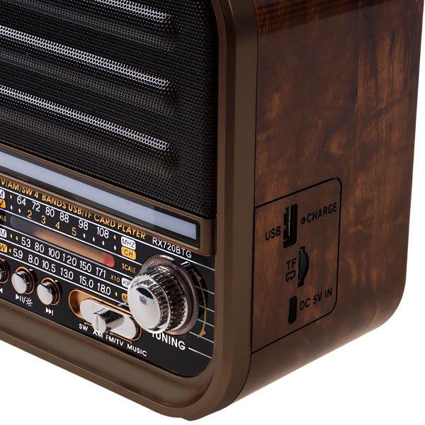 Imagem de Radio Portatil Megastar RX720BTW 600 Watts P.M.P.O com Micro SD/USB/Bluetooth - Marrom