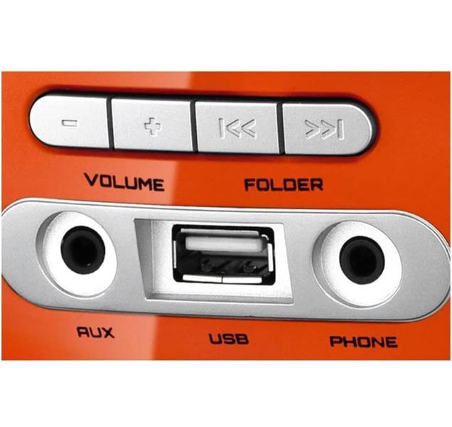 Imagem de Rádio Portátil Mondial Up Bx18 Bluetooth Bivolt 110V/220V Cor Laranja