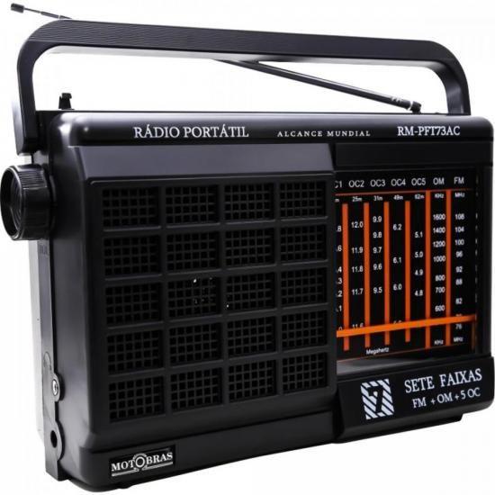 Imagem de Rádio Portátil Motobras RM-PFT73AC 7 Faixas Preto