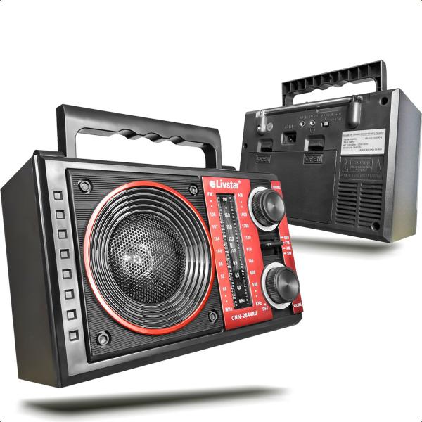Rádio Recarregável Portátil Am Fm Usb Sd Cnn 2844ru Vermelho - Lelong Rádio Recarregável Portátil Am Fm Usb Sd Cnn 2844ru Vermelho - Lelong