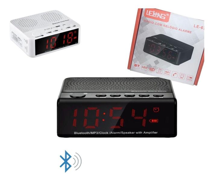 Imagem de Radio Relógio Fm Despertador Digital Alarme Bluetooth Cx Som