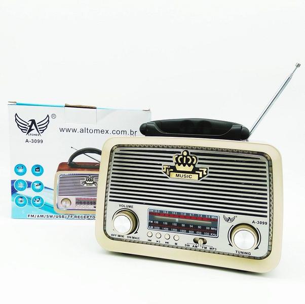 Imagem de Radio Retro A-3099 Am Fm Entrada Usb Cartão Sd Aux Pendrive