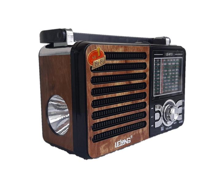 Imagem de Radio retro antigo am fm sw usb sd tf lanterna bluetooth le long le-613 vermelho