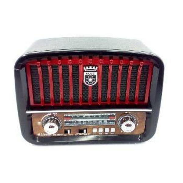 Imagem de Radio Retro Bluetooth Am Fm Usb Sd Vermelho Listrado - Xtrad