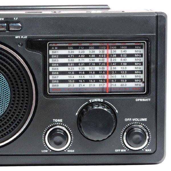 Imagem de Rádio Retrô Cnn-686 Recarregável Am Fm 3w Rms 4 Ohms - Livstar