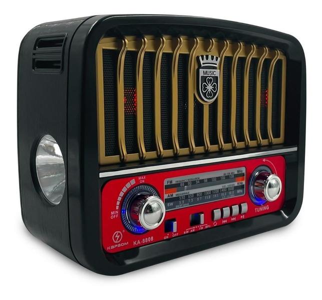 Imagem de Radio Retro Portatil Bluetooh Am / Fm Sd/Aux/Usb