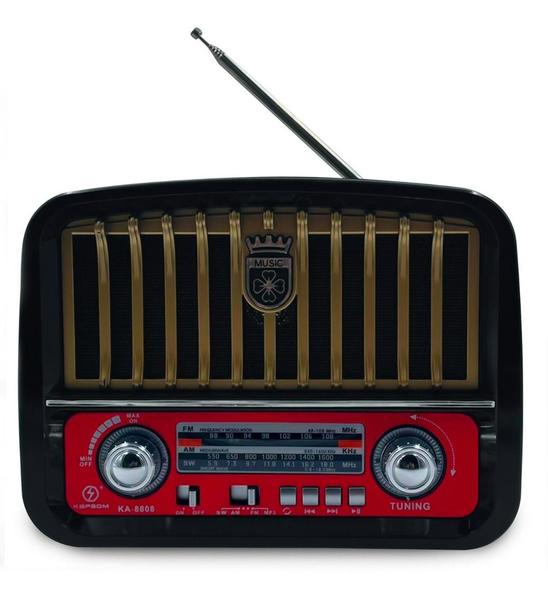 Imagem de Rádio Retro Portatil Bluetooh AM / FM / SW Recarregavél