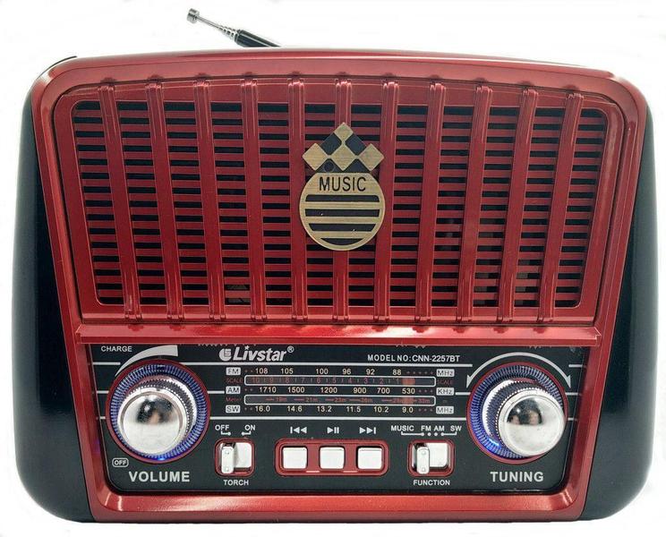 Imagem de Radio Retro Portátil Bluetooth Recarregável Com Alça 2257