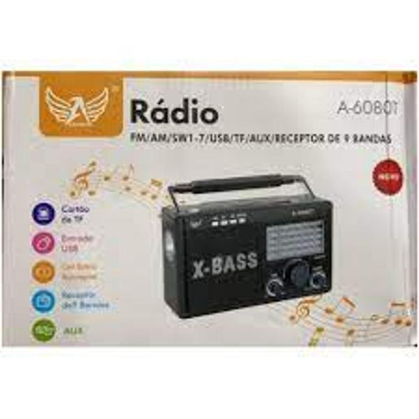 Imagem de Rádio Retrô Vintage Recarregável A-6080T Usb Mp3 TF Bluetooth Am Fm 9 Bandas - Altomex