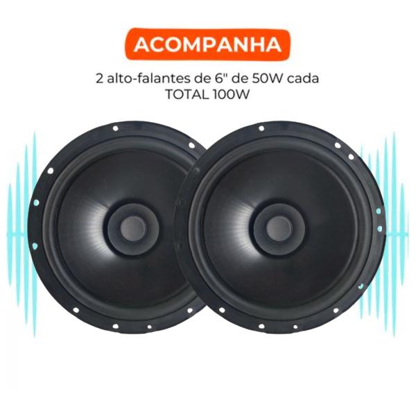 Imagem de Rádio Roadstar RS2724 24v BT/2 USB/SD/FM/Auxiliar + 2 Alto Falantes 6  Bomber 100w