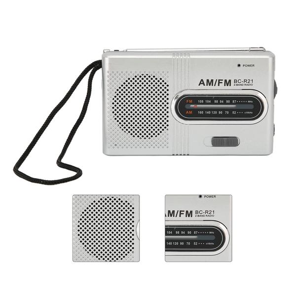 Imagem de Rádio Sanpyl Small Portable AM FM Transistor Radio Silver