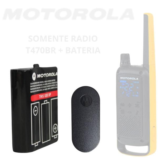 Imagem de Rádio T470BR Com Bateria Motorola Original e Clip Reposição